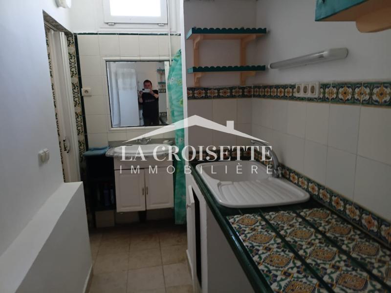 Rez-de-chaussée de villa S+2 meublé à Carthage